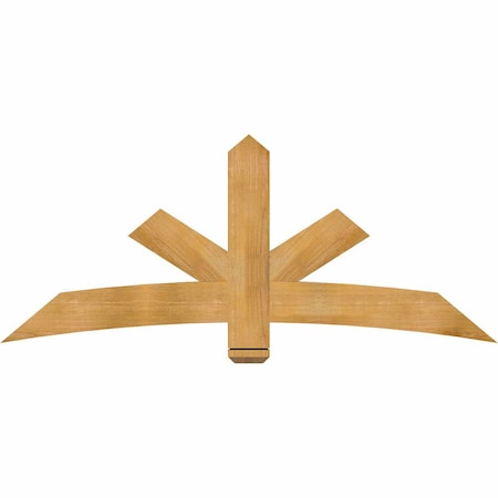 Ekena Millwork Alberta Rough Sawn Timber Gable Bracket, Western Red Cedar, 72"W x 30"H x 2"D x 6"F, 10/12 Pitch GBW072X30X0206ALB00RWR